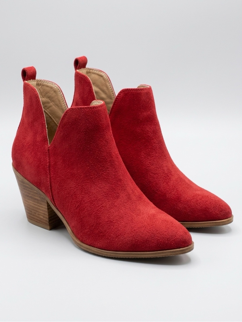 Corkys Sassy Pants Faux Suede Booties - Red
Size 10